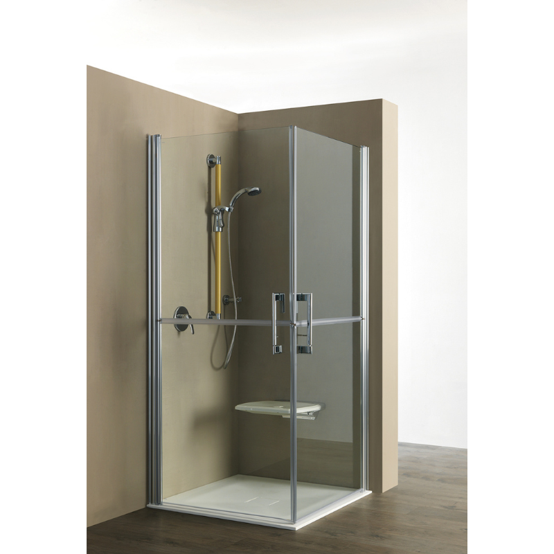 Cabina doccia con ante sdoppiate